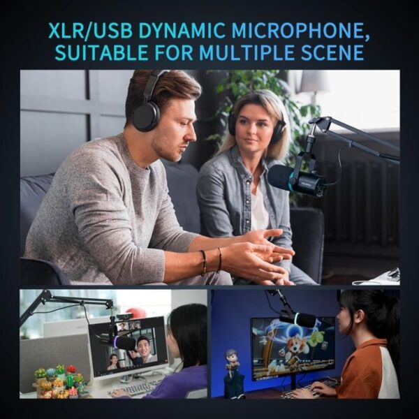 FEELWORLD PM1 XLR/USB Dynamic Microphone - Image 3