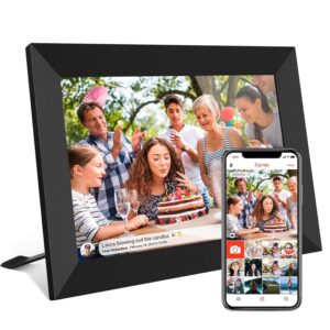 32GB FRAMEO 10.1 Inch Smart WiFi Digital Photo Frame 1280x800 IPS LCD Touch Screen, Auto-Rotate Portrait and Landscape, Built in 32GB Memory, Share Moments Instantly via Frameo...