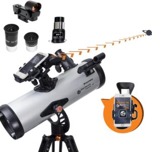 Celestron 22452 StarSense Explore LT114AZ Newtonian Reflector Telescope with Smartphone App-Enabled Technology - Includes Two Eyepieces, 2X Barlow Lens, Phone Dock and...
