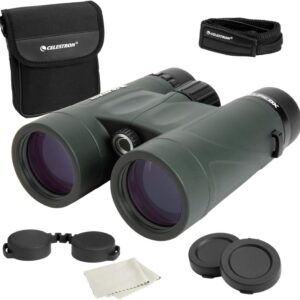 Celestron 71332 Nature DX 8x42mm Binoculars with Multi-Coated Lens, BaK-4 Prism Glass and Carry Case, Green