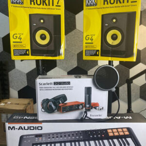 Focusrite 2i2 Bundle W/Rokit 7, Keyboard, Popfilter