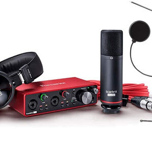 Focusrite SCARLETT Studio w/CM25 Mic, Headphones, 2i2,Cable, Stand & Popfilter
