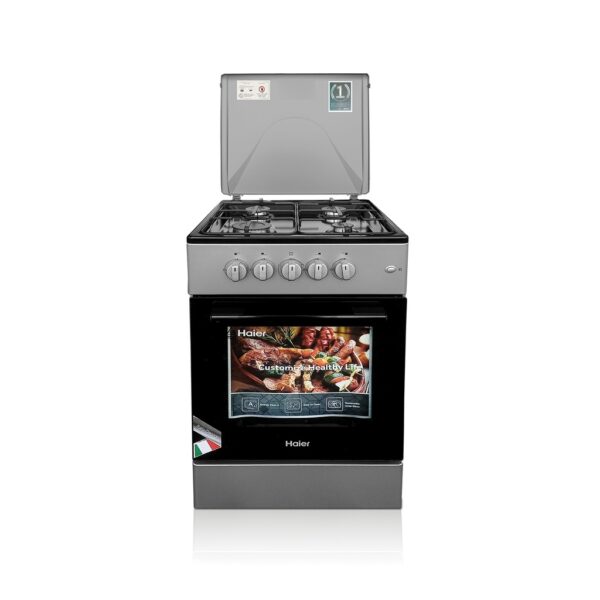 Haier 50x50cm Silver Gas Cooker with Oven & Grill