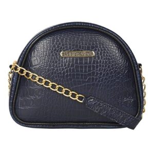 LADIES HANDBAG SLING BAG CROCO BLUE BMWSL0089BU