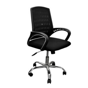 OFFICE CHAIR WITH MESH BACK BLACK