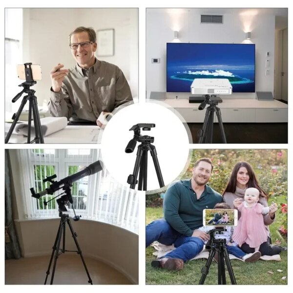 Photography Professional Tripod Video Camera Stand for Phone Xiaomi HUAWEI iPhone Gopro Selfie Remote Control Extendable