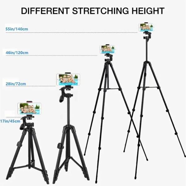 Photography Professional Tripod Video Camera Stand for Phone Xiaomi HUAWEI iPhone Gopro Selfie Remote Control Extendable