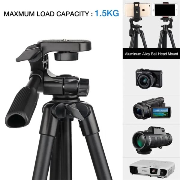 Photography Professional Tripod Video Camera Stand for Phone Xiaomi HUAWEI iPhone Gopro Selfie Remote Control Extendable
