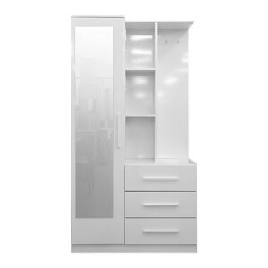 WARDROBE 1DOOR MULTIPURPOSE WHITE BRISA
