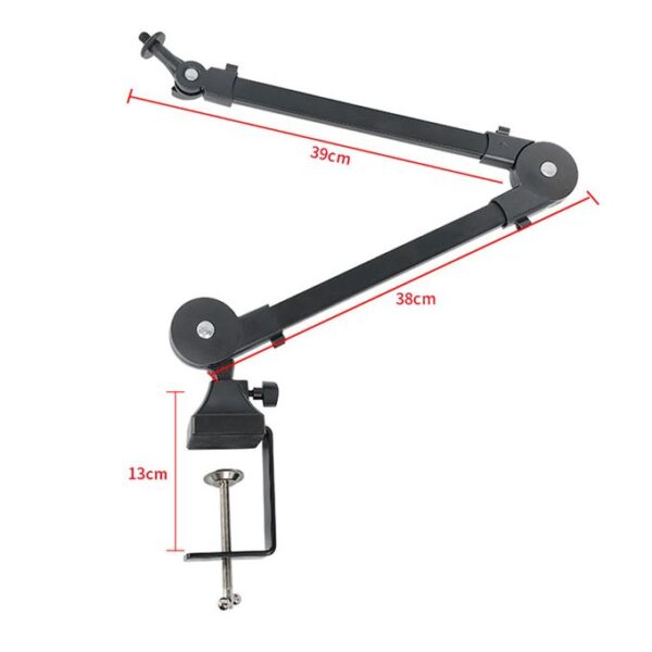 Heavy Duty Microphone Arm Stand Adjustable and Foldable for Studio - Image 2