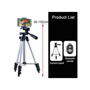 Portable Mini Adjustable Aluminum High Quality Lightweight Camera Stand With Phone Clip