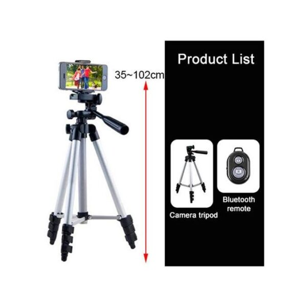 Portable Mini Adjustable Aluminum High Quality Lightweight Camera Stand With Phone Clip
