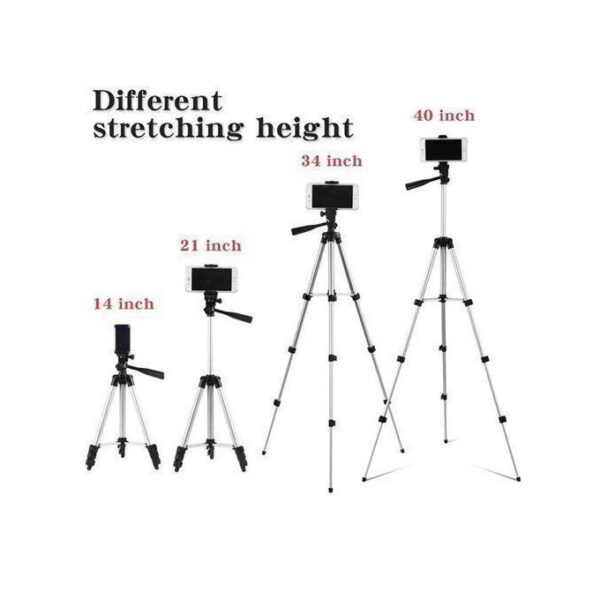 Portable Mini Adjustable Aluminum High Quality Lightweight Camera Stand With Phone Clip - Image 4