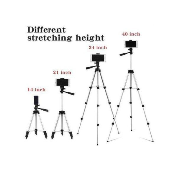 Portable Mini Adjustable Aluminum High Quality Lightweight Camera Stand With Phone Clip - Image 8