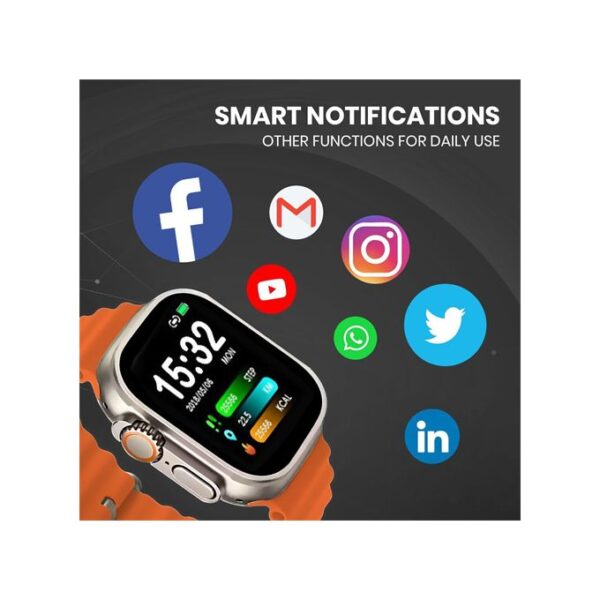 2.2 Inch Full Touch Screen Smart Watch - Sport Fitness Call - Black