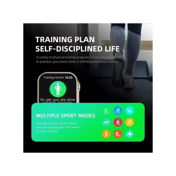 2.2 Inch Full Touch Screen Smart Watch - Sport Fitness Call - Black