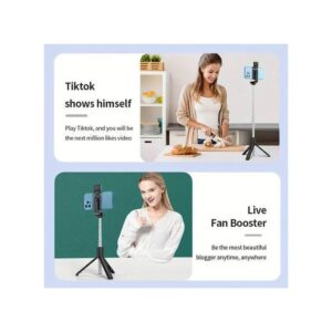 Bluetooth Selfie Stick Tripod + Fill Light +Shutter Remote