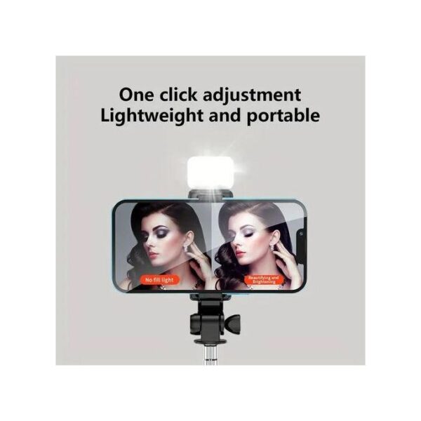 Bluetooth Selfie Stick Tripod + Fill Light +Shutter Remote