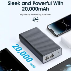 EASYPIE EASYPIE 20000mAh Ultra Slim Power Bank 18W Fast Charging & Dual USB Ports Portable Charger for Mobile Phone