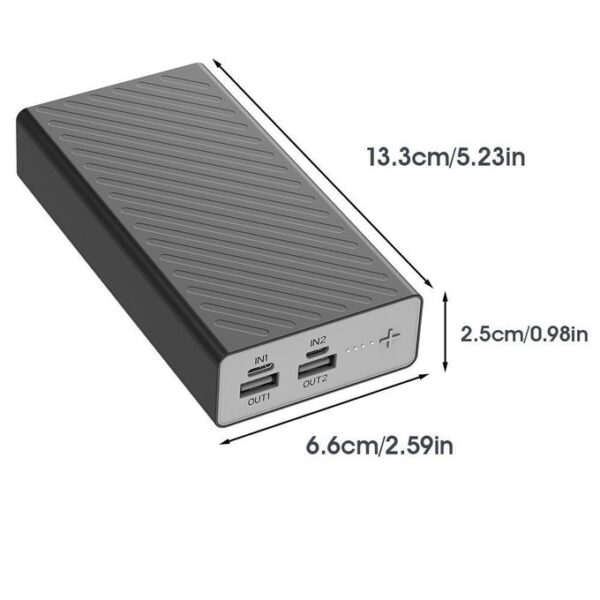 EASYPIE EASYPIE 20000mAh Ultra Slim Power Bank 18W Fast Charging & Dual USB Ports Portable Charger for Mobile Phone