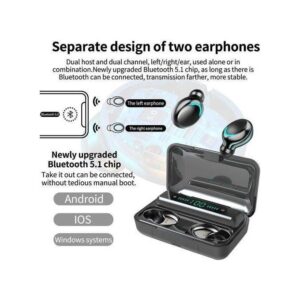 GUEETON F9-36 Stereo Bluetooth Earbuds - Black