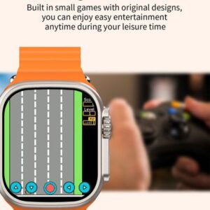 I20 Ultra Max Smart Watch Ultra 10 in1 Waterproof 7 Straps + Protective Case + Earphones - Black