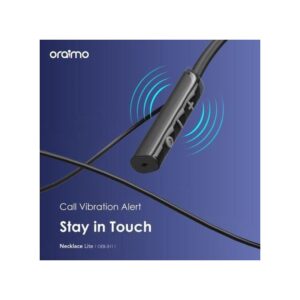 Oraimo Necklace Lite Wireless Headphones Call Vibration 30Hr Playtime - Black