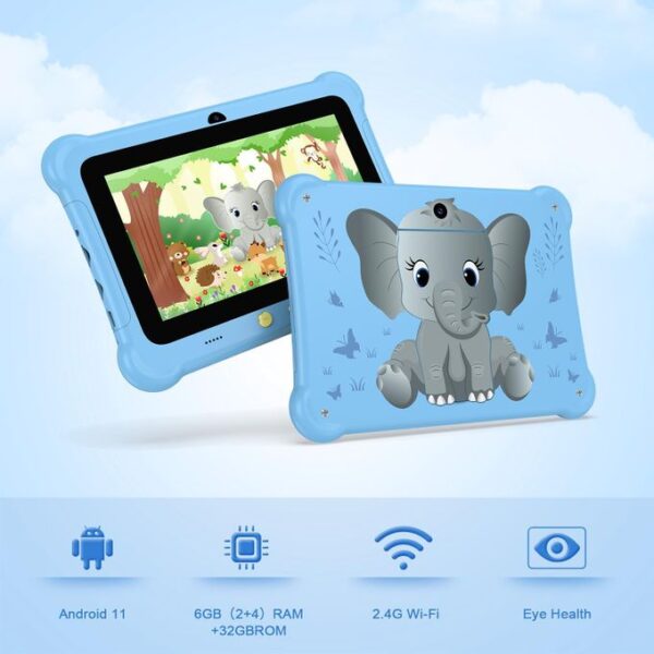 redbeat Kids Android Tablet 7 Inch, Quad Core, 6GB(2+4)RAM+32GB ROM+SD 512GB, Parental Controls, 3G Calling Tablet