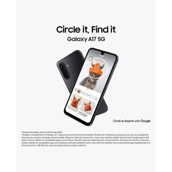 Samsung Galaxy A17 - 128GB + 4GB RAM - 50MP Rear - 8MP Front - 6.7" - 5000 mAh - Black (24 Months Warranty)