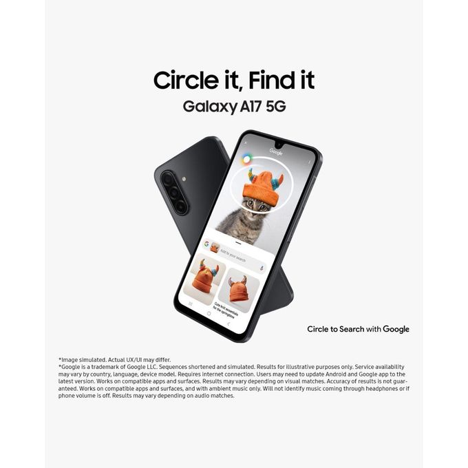 Samsung Galaxy A17 - 128GB + 4GB RAM - 50MP Rear - 8MP Front - 6.7" - 5000 mAh - Black (24 Months Warranty)