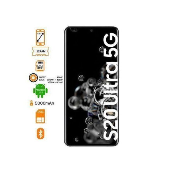Samsung Galaxy S20 ULTRA 5G (DUAL SIM) - 6.9" - 256GB HDD - 12GB RAM - 108MP wide MAIN camera - 40MP Front Camera - 5000mAh Battery - Cosmic Black