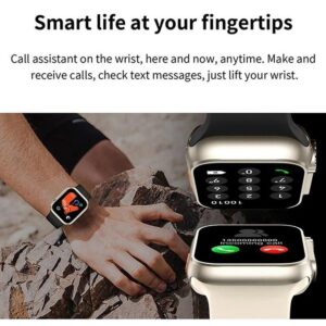 Smart Watch Ultra 7 in1 Straps Bluetooth Call Heart Rate Wireless Charging - Black