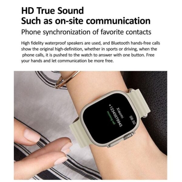 TiLECC 2 In 1 Touch Screen Sport Smart Watches With Headphones - Black