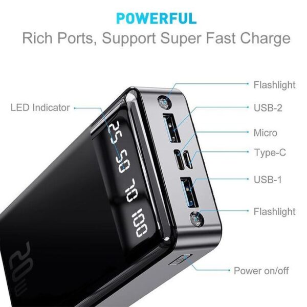VIC ♛20000mAh Power Banks Portable Charger Ultra Light Battery Pack