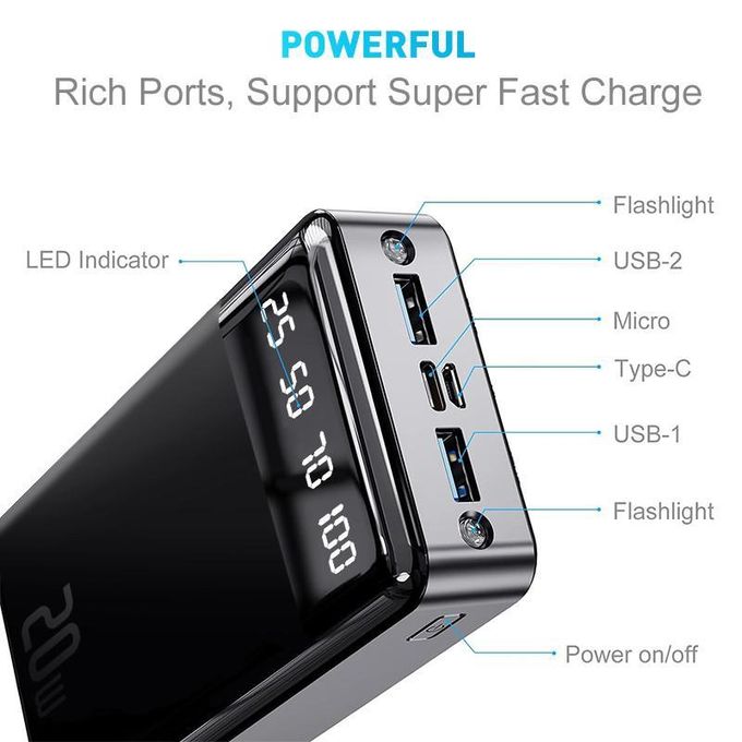 VIC ♛20000mAh Power Banks Portable Charger Ultra Light Battery Pack