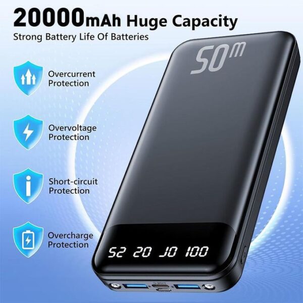 VIC ♛20000mAh Power Banks Portable Charger Ultra Light Battery Pack