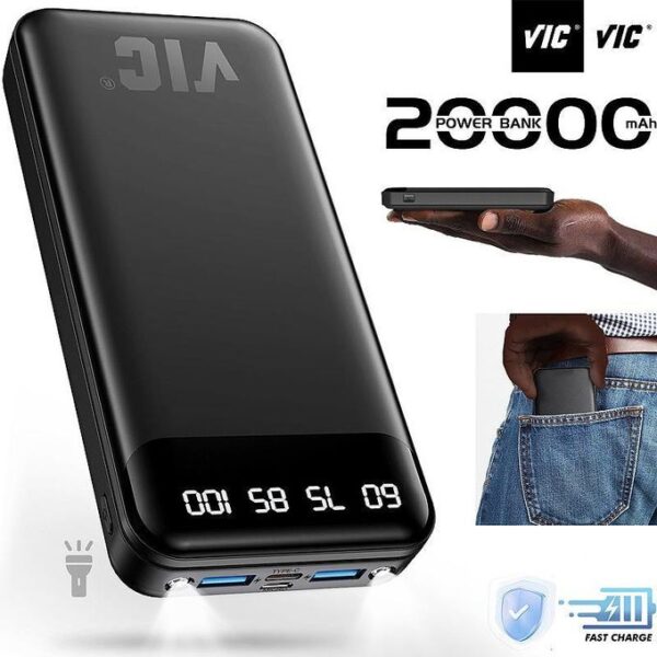 VIC ♛20000mAh Power Banks Portable Charger Ultra Light Battery Pack