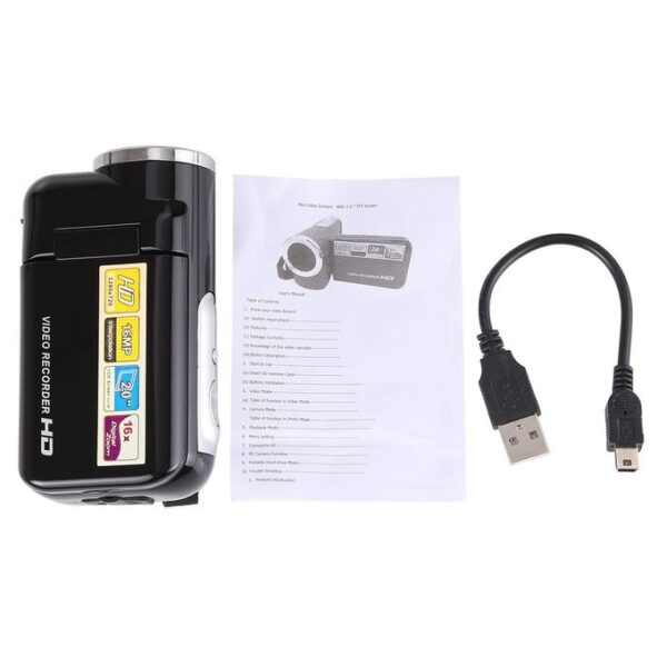 1280x720P HD 16X Digital Zoom 16.0 MP Mini Digital Video Camera Recorder