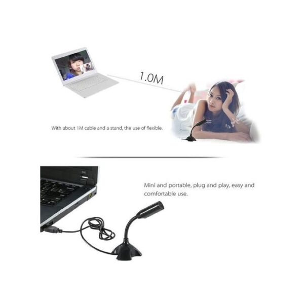 360° Adjustable Microphone For PC Mac With A USB Port
