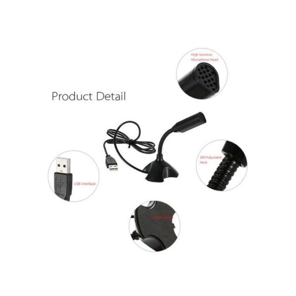 360° Adjustable Microphone For PC Mac With A USB Port