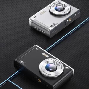 4K 50MP Digital Camera with 16x Zoom & Auto Focus – Compact Lightweight HD Camera with Fill Light for Travel, Portrait, Landscape Photography