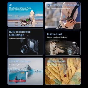 4K / 64MP WiFi Digital Video Camera Camcorder 3.0 Inch IPS Screen 12X Optical Zoom