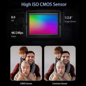 4K / 64MP WiFi Digital Video Camera Camcorder 3.0 Inch IPS Screen 12X Optical Zoom