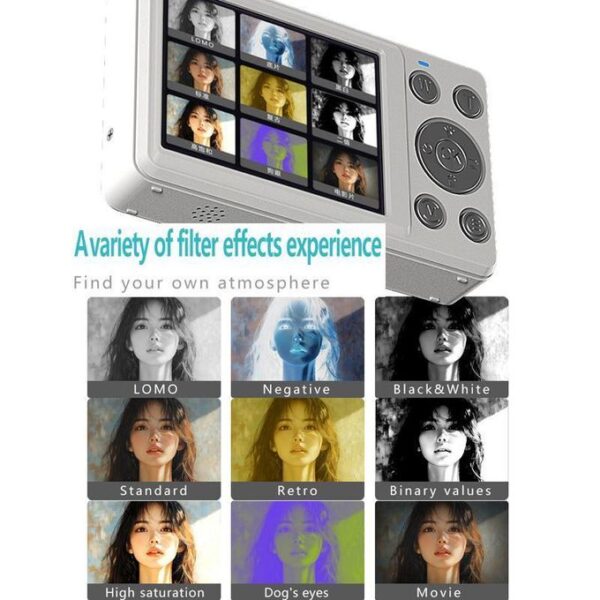 4K HD Digital Camera Self-Timer Travel Camera Student Kids Card Camera