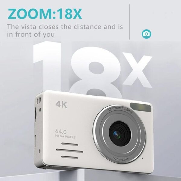 4K HD Digital Camera Self-Timer Travel Camera Student Kids Card Camera