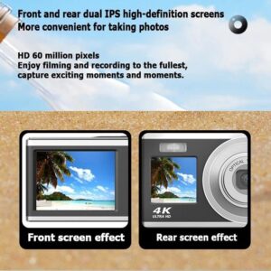 4K HD Optical Zoom Digital Camera 60MP Dual Screen Selfie Camera