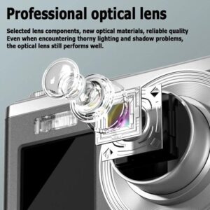 4K HD Optical Zoom Digital Camera 60MP Dual Screen Selfie Camera