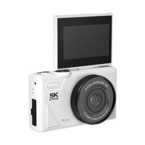 5K HD Digital Camera 75MP 18X Digital Zoom WiFi Video Recorder With Flip Screen