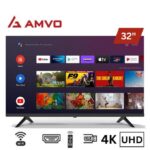 AMVO LSS3201W 32” Frameless Android Smart HD LED TV - Black (1YR WRTY)