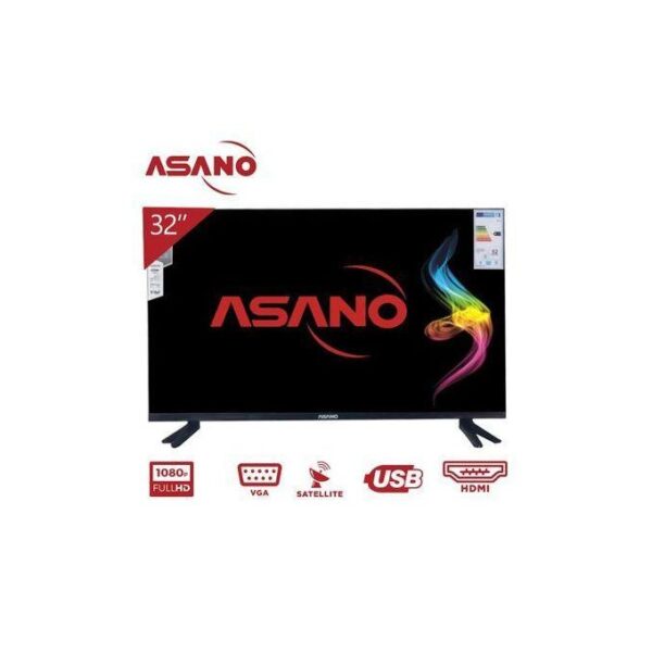 Asano 32" Digital Satellite HD TV - HDMI /VGA/USB - Black